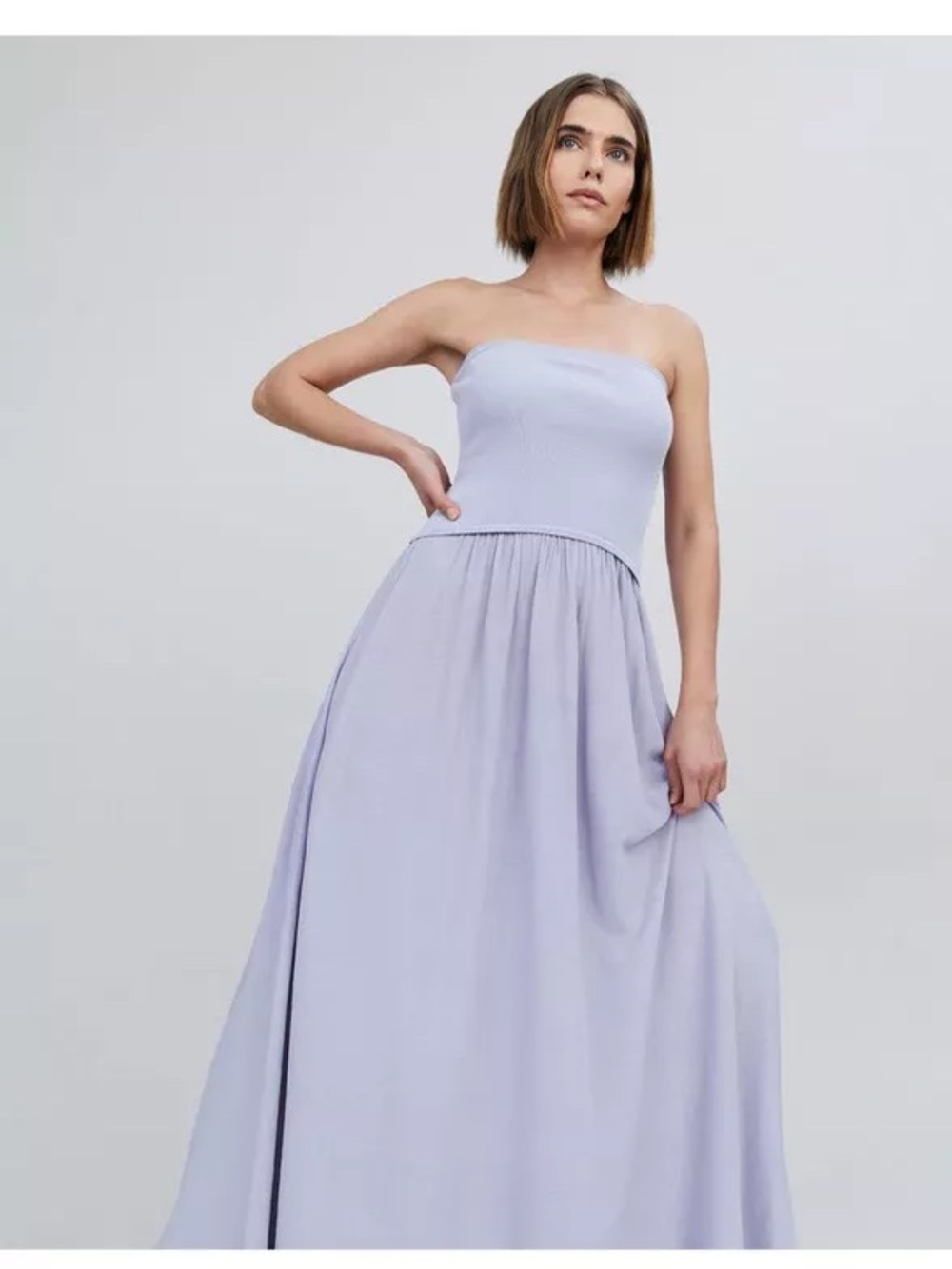 NWT SOLID & STRIPED The Sasha Dress Lavender Strapless Maxi Dress, Size Small